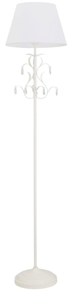 Heart of House - Laura Glass Leaves - Floor Lamp - Cream